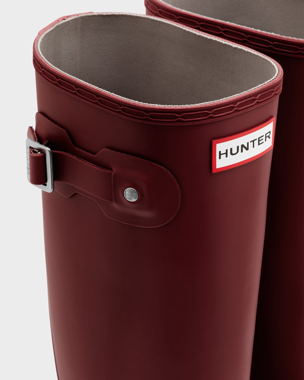 Women Hunter Original | Tall Rain Boots Grey Red | NZ-91743-NCQI